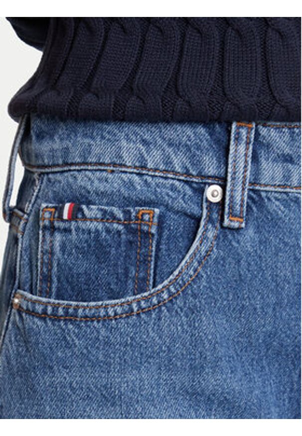 TOMMY HILFIGER - Tommy Hilfiger Jeansy WW0WW45675 Granatowy Slim Fit. Kolor: niebieski