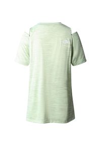 Koszulka treningowa damska The North Face NF0A8267. Kolor: żółty. Długość rękawa: krótki rękaw. Długość: krótkie. Sport: turystyka piesza