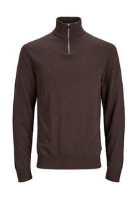 Jack & Jones - Jack&Jones Sweter 12189339 Brązowy Regular Fit. Kolor: brązowy. Materiał: bawełna