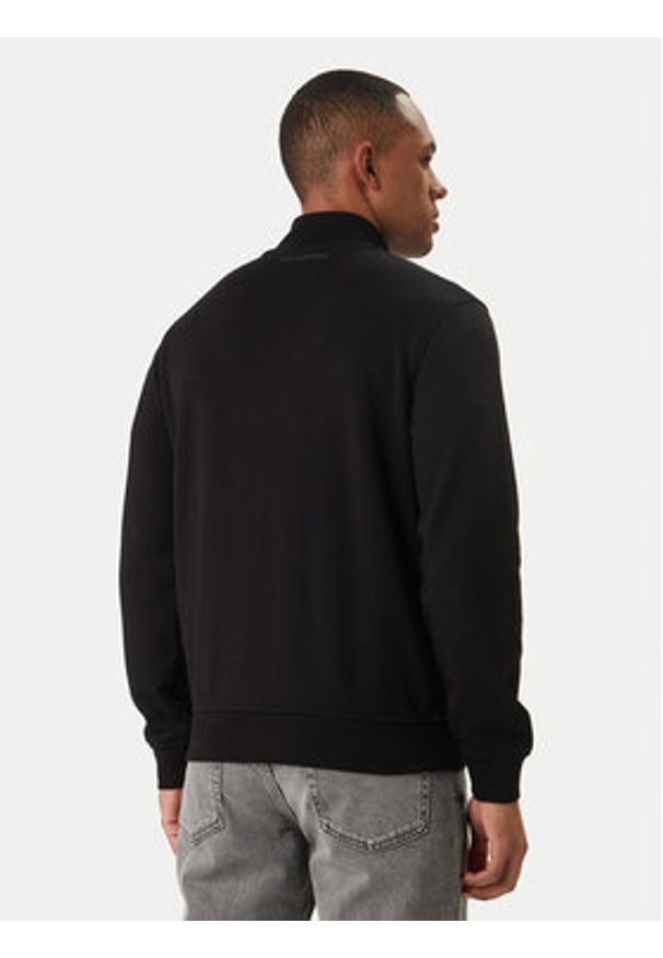Karl Lagerfeld - KARL LAGERFELD Bluza 705750 500900 Czarny Regular Fit. Typ kołnierza: dekolt w karo. Kolor: czarny. Materiał: bawełna