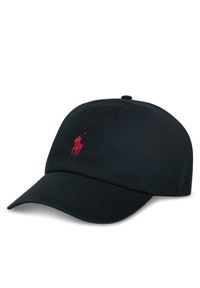 Polo Ralph Lauren Czapka z daszkiem 211912843019 Czarny. Kolor: czarny. Materiał: materiał, bawełna