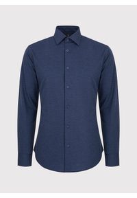 Pako Lorente - PAKO LORENTE – Ciemna niebieska bawełniana koszula męska. Kolor: niebieski, brązowy, zielony. Materiał: bawełna. Długość rękawa: długi rękaw. Długość: długie. Wzór: gładki #2