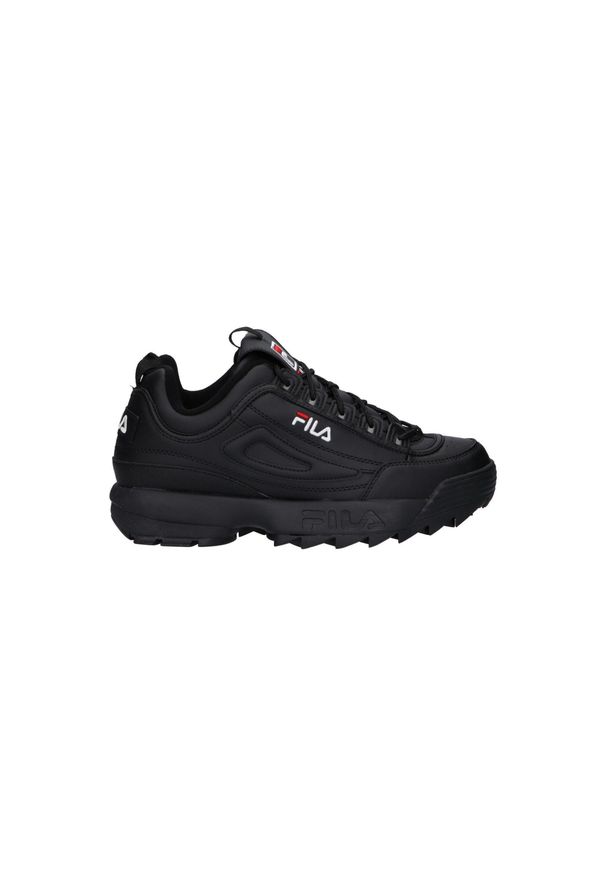 Buty do chodzenia męskie Fila Disruptor Low. Zapięcie: sznurówki. Kolor: czarny. Materiał: syntetyk, tkanina, materiał. Szerokość cholewki: normalna. Sport: turystyka piesza