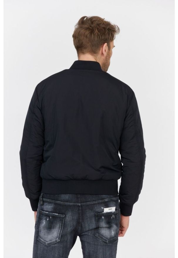 Emporio Armani - EMPORIO ARMANI Dwustronna kurtka męska w logo, Rozmiar 50. Kolor: czarny