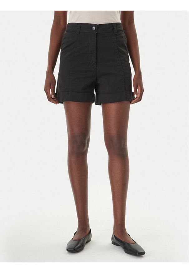 BOSS Szorty materiałowe C_Tanessa-D 50556391 Czarny Regular Fit. Kolor: czarny. Materiał: bawełna
