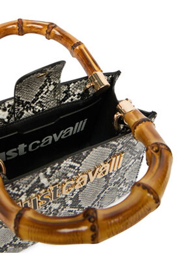 Just Cavalli Torebka 80RA4BD2 ZSD84 Szary. Kolor: szary. Materiał: skórzane