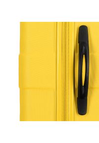Wittchen - Duża walizka z ABS-u tłoczona. Kolor: żółty. Materiał: guma. Wzór: geometria. Styl: klasyczny #2
