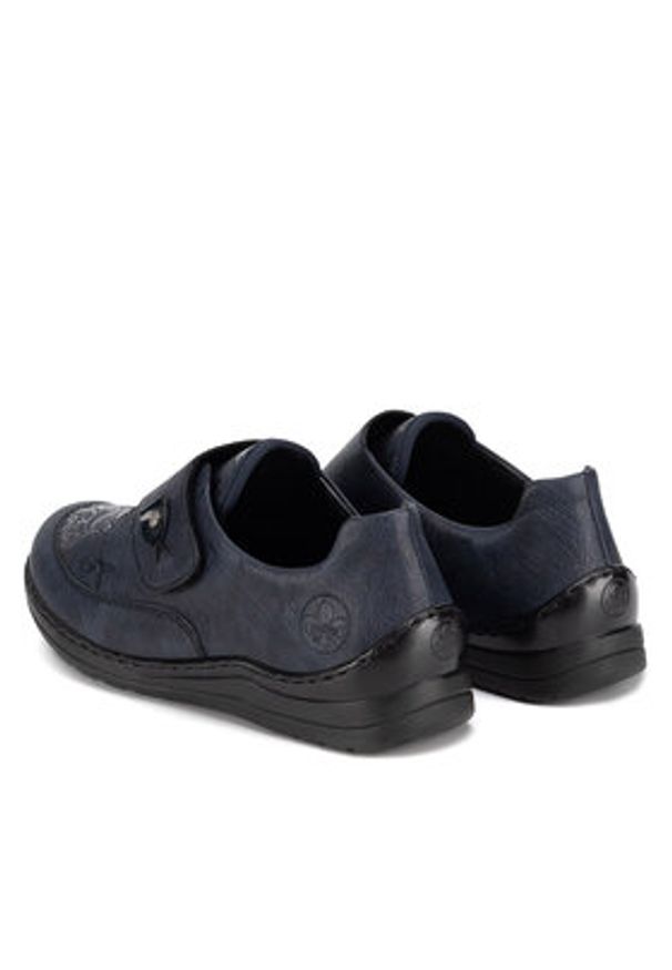 Rieker Półbuty 48951-14 Niebieski. Kolor: niebieski. Materiał: materiał