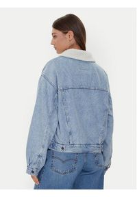 Levi's® Kurtka jeansowa Sherpa Trucker 90's A4435-0010 Niebieski Loose Fit. Kolor: niebieski. Materiał: bawełna #4