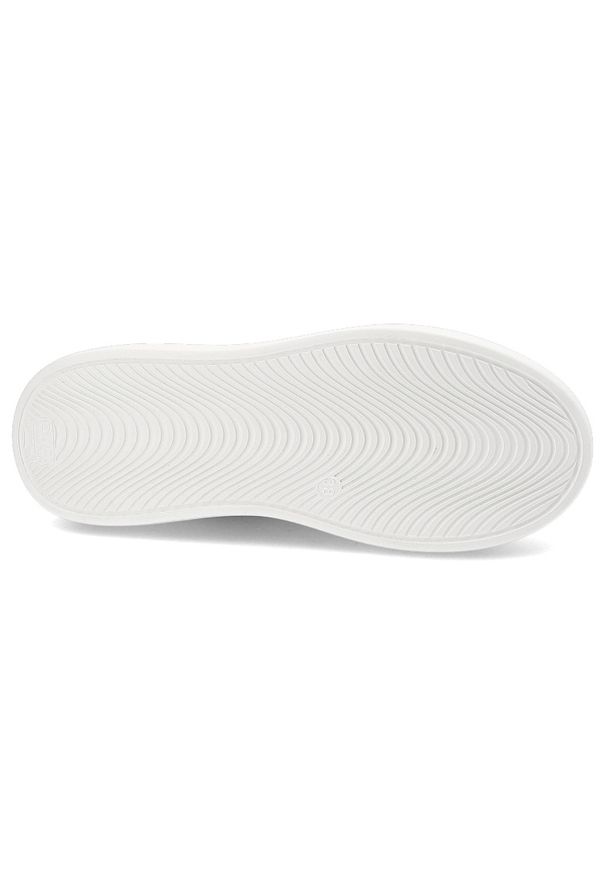 Białe Sneakersy Armodo Sportowe Obuwie Damskie. Okazja: na co dzień. Zapięcie: pasek. Kolor: biały. Materiał: skóra. Wzór: kolorowy, paski. Styl: sportowy