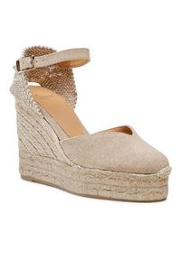 Castañer Espadryle Chiarita/8ED/002 022206-2017-35 Beżowy. Kolor: beżowy. Materiał: materiał #5