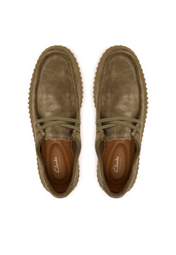 Clarks Półbuty Torhill Lo 26187378 Zielony. Kolor: zielony. Materiał: skóra, zamsz