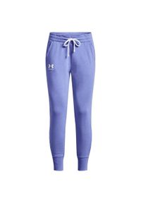 Under Armour - Spodnie Do Biegania Rival Fleece Dla Kobiet. Kolor: fioletowy. Sport: turystyka piesza