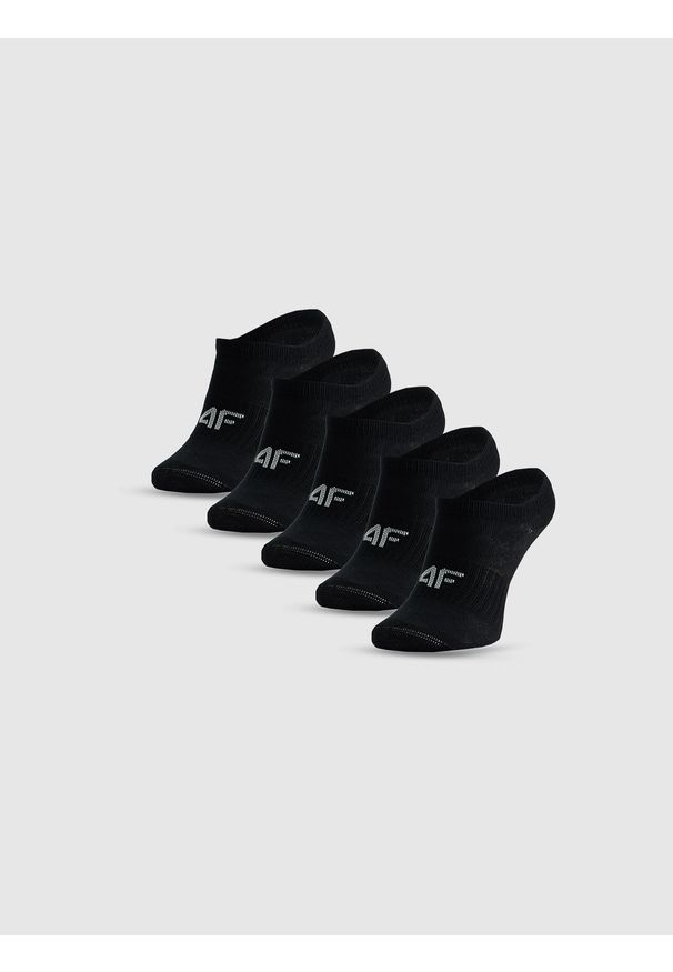 4f - 4F Skarpetki krótkie (5-pack) dziewczęce - czarne 35-37. Kolor: czarny