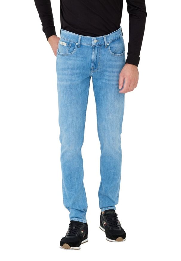 7 FOR ALL MANKIND Niebieskie męskie jeansy Slimmy Tapered, Rozmiar 34. Kolor: niebieski