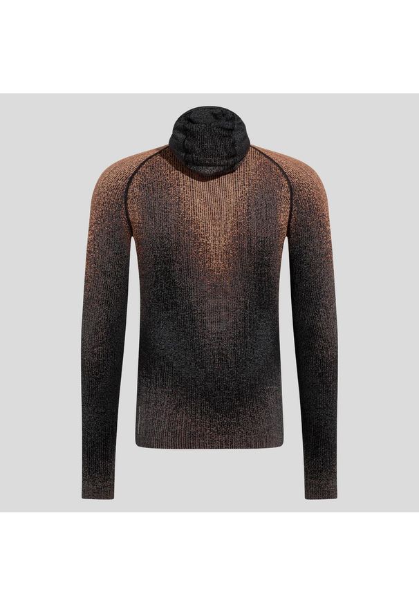 Bluza termoaktywna męska Odlo Blackcomb Eco BL Top Facemask LS. Kolor: brązowy. Sport: bieganie