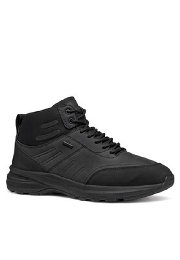 Geox Sneakersy U Senales B Abx U56M2C 0EK3R C9999 Czarny. Kolor: czarny. Materiał: skóra