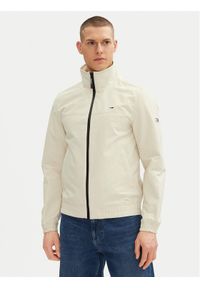 Tommy Jeans Kurtka przejściowa Essential Casual DM0DM15382 Beżowy Regular Fit. Okazja: na co dzień. Kolor: beżowy. Materiał: syntetyk. Styl: casual