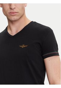 Aeronautica Militare T-Shirt AM1UTI004 Czarny Regular Fit. Kolor: czarny. Materiał: bawełna #5