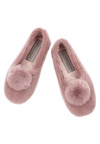 Różowe Kapcie Macarena Ciepłe Domowe Obuwie Damskie. Okazja: do domu. Kolor: różowy. Materiał: materiał. Wzór: aplikacja. Styl: casual, elegancki #4