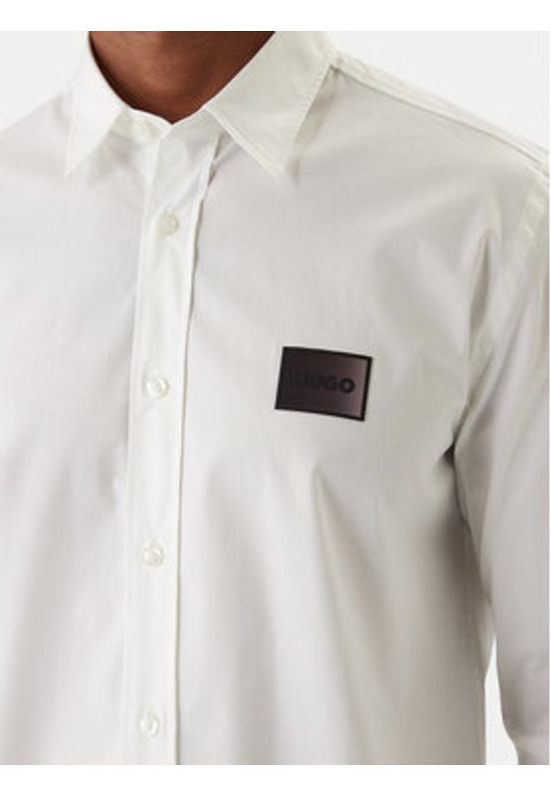 Hugo - HUGO Koszula Emero 50555786 Biały Regular Fit. Kolor: biały. Materiał: bawełna