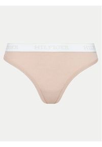 TOMMY HILFIGER - Tommy Hilfiger Stringi UW0UW05539 Beżowy. Kolor: beżowy. Materiał: bawełna, syntetyk #6
