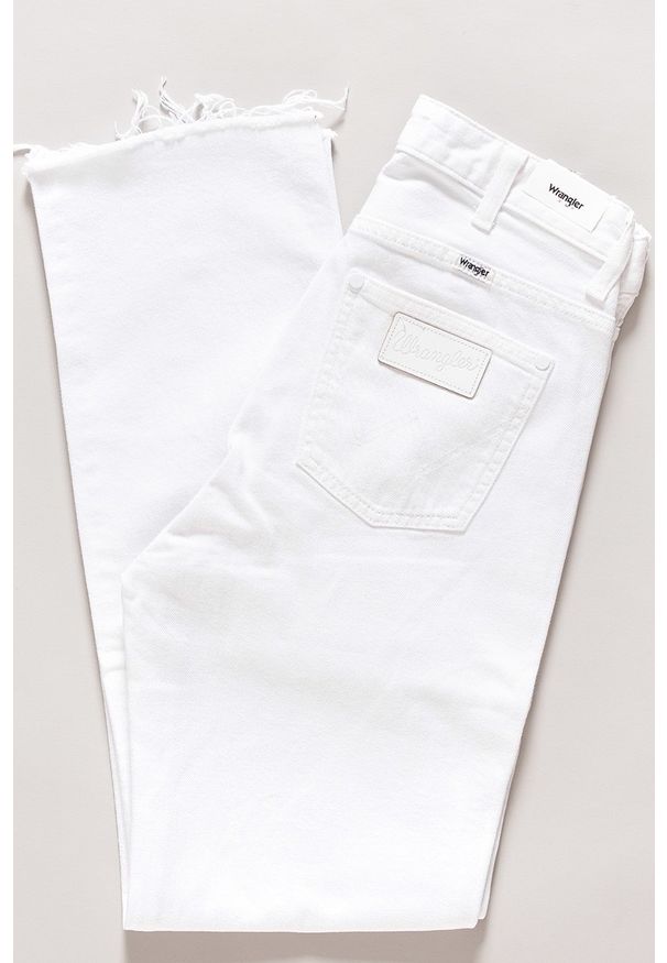 Wrangler - DAMSKIE SPODNIE JEANSOWE WRANGLER RETRO STRAIGHT WHITE DESTROYED W238DM13H 112127869. Styl: retro
