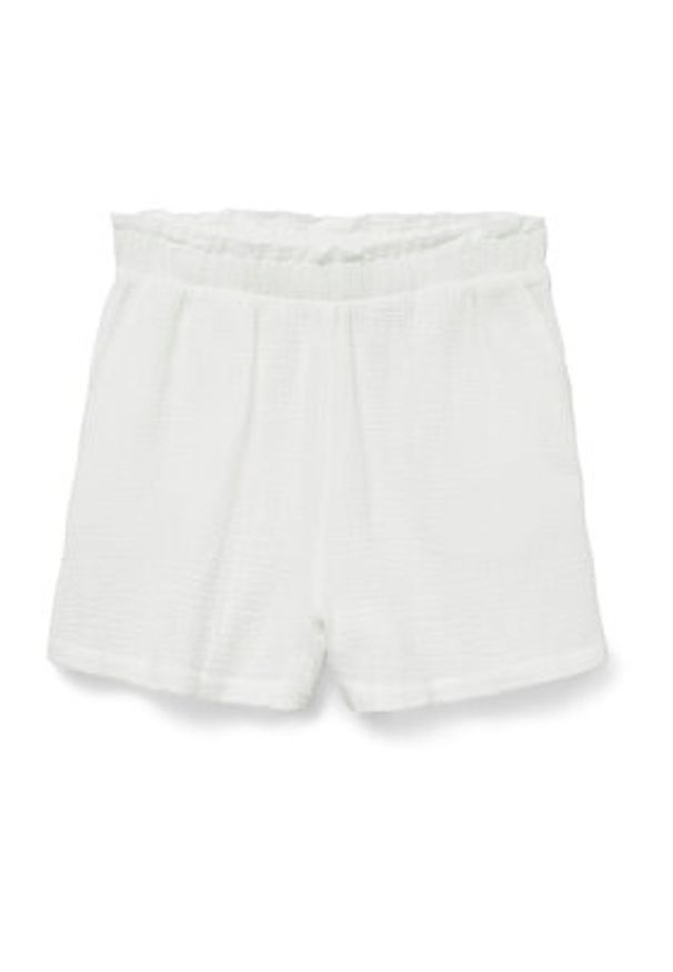 Vero Moda Szorty materiałowe Natali 10279687 Biały Baggy Fit. Kolor: biały. Materiał: bawełna
