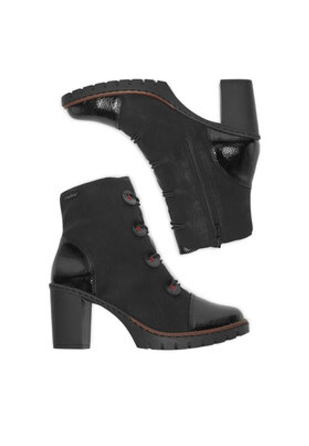 Rieker Botki CEO-Y2576-00 Czarny. Kolor: czarny. Materiał: syntetyk, materiał