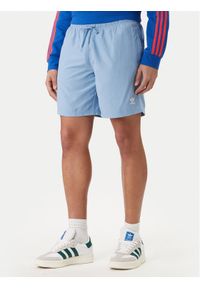 Adidas - adidas Szorty kąpielowe adicolor 3-Stripes JX5017 Błękitny Regular Fit. Kolor: niebieski. Materiał: syntetyk #1