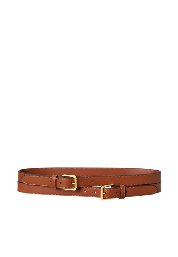Lauren Ralph Lauren - LAUREN RALPH LAUREN Pasek 412936524006 Brązowy. Kolor: brązowy. Materiał: skóra
