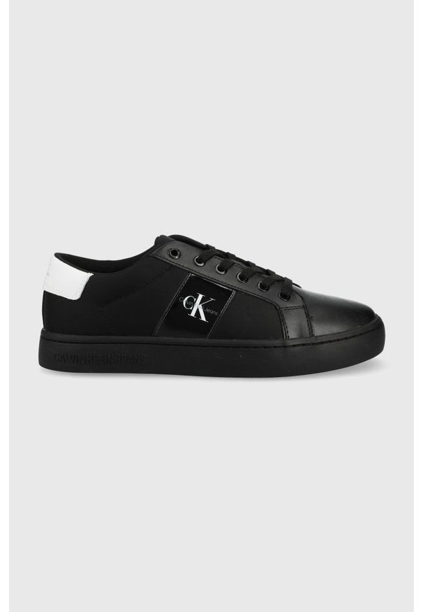 Calvin Klein Jeans sneakersy YM0YM00318.0GL kolor czarny. Nosek buta: okrągły. Zapięcie: sznurówki. Kolor: czarny. Materiał: guma