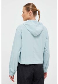 Calvin Klein Performance bluza treningowa Essentials kolor niebieski z kapturem gładka. Typ kołnierza: kaptur. Kolor: niebieski. Materiał: materiał. Długość: krótkie. Wzór: gładki #3