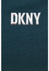 DKNY - Dkny biustonosz sportowy kolor zielony. Kolor: zielony. Materiał: materiał. Wzór: aplikacja #5