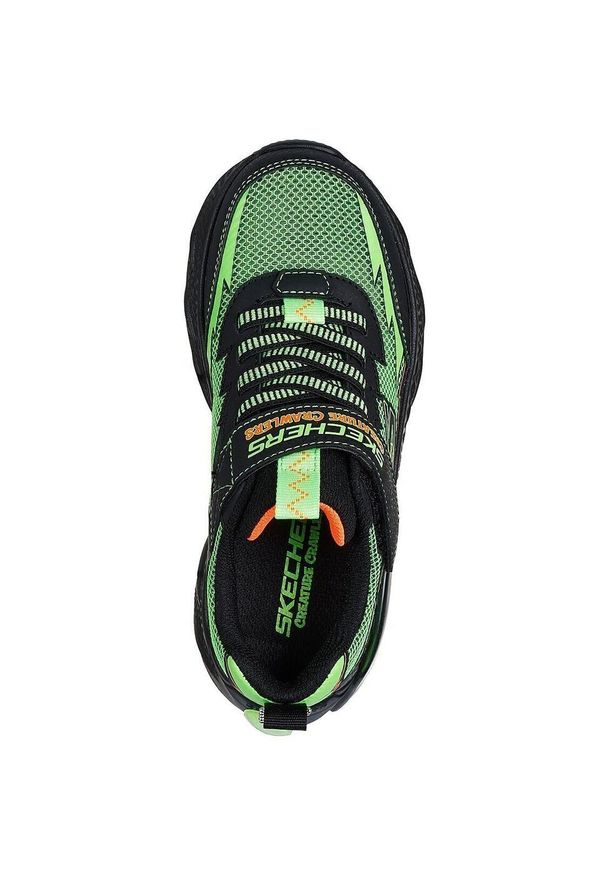skechers - Adidasy Skechers Creature-crawlers, Dzieci. Kolor: zielony. Materiał: materiał