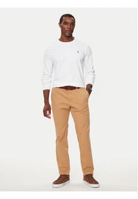Polo Ralph Lauren Longsleeve 710760121 Biały Slim Fit. Typ kołnierza: polo. Kolor: biały. Materiał: bawełna. Długość rękawa: długi rękaw #3
