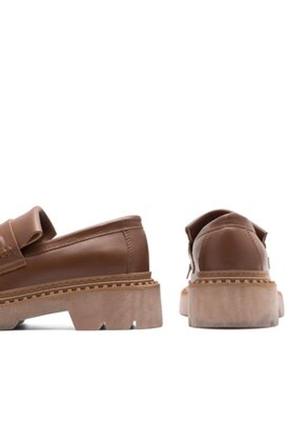 Badura Loafersy SINES-23FW110-V Brązowy. Kolor: brązowy. Materiał: skóra