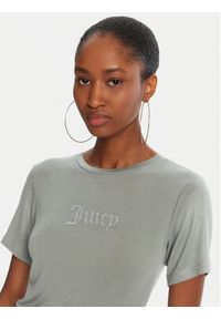 Juicy Couture T-Shirt Sheer JCWCT225301 Zielony Slim Fit. Kolor: zielony. Materiał: wiskoza #3