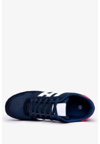 Casu - Granatowe buty sportowe sznurowane casu 9-k2161b. Kolor: niebieski