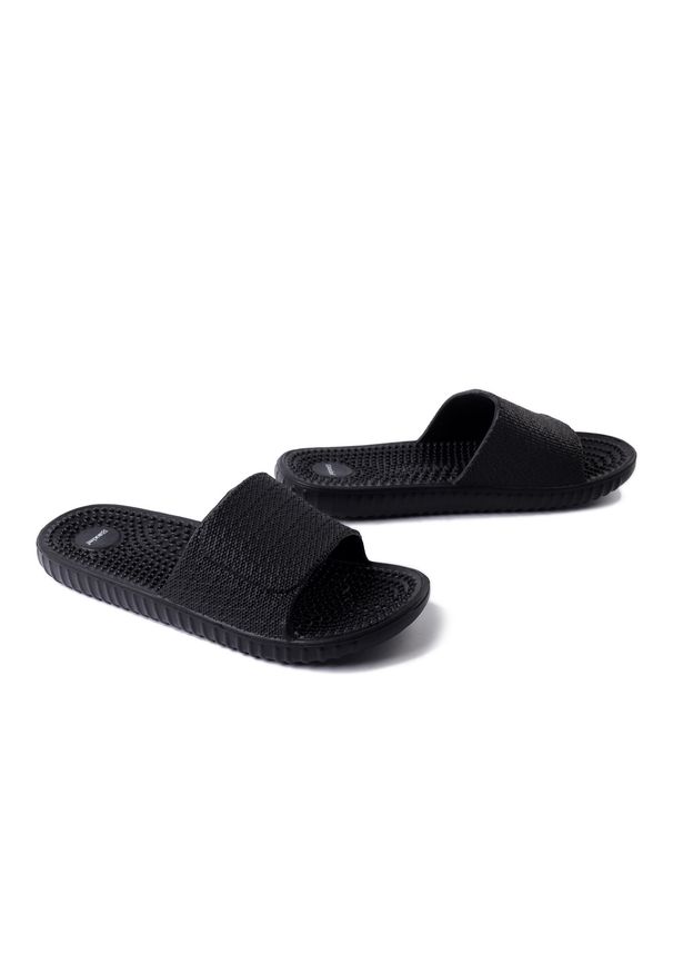 Axim - AXIM 8KL25364C black, klapki basenowe męskie. Kolor: czarny