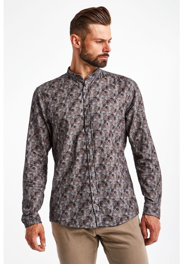JOOP! Jeans - Koszula męska JOOP! JEANS. Typ kołnierza: kołnierzyk stójkowy