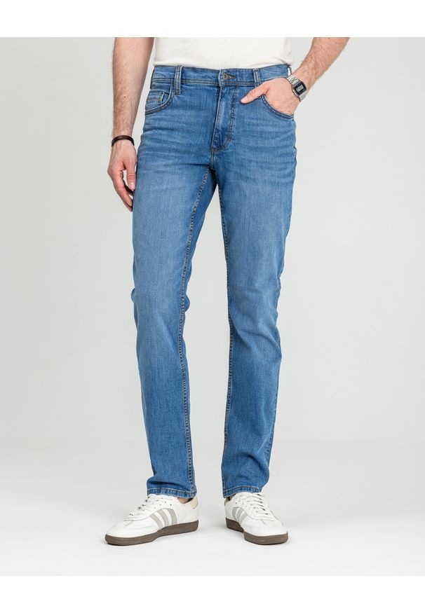 Męskie Spodnie Jeansowe Mustang Style Washington Straight Denim Blue 1018017 5000 682