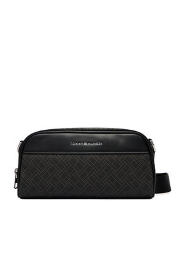 TOMMY HILFIGER - Tommy Hilfiger Saszetka Th Flag Monogram Camera Bag AM0AM14297 Czarny. Kolor: czarny. Materiał: skóra