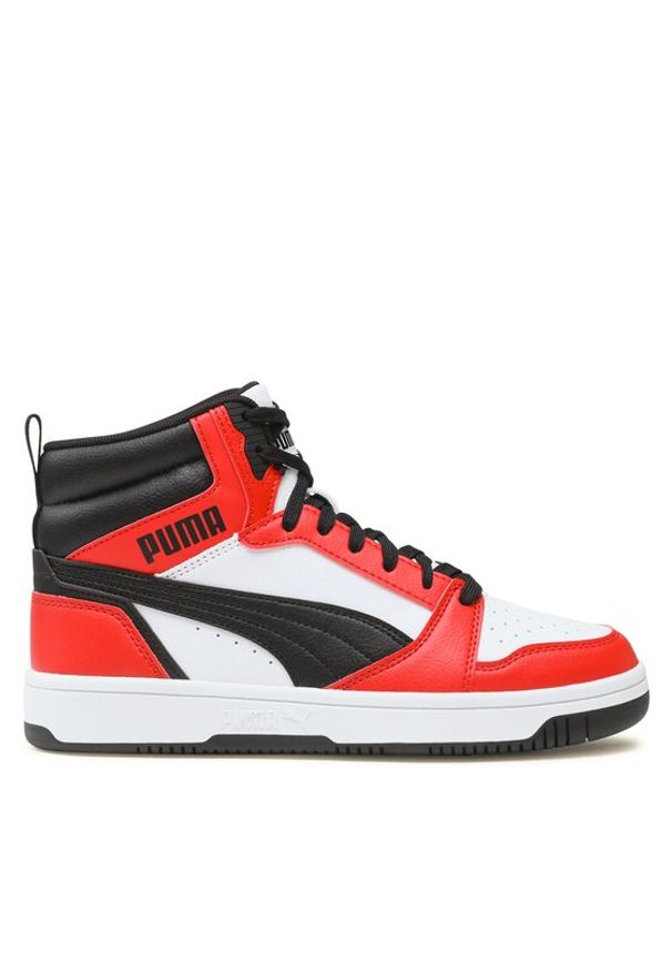 Puma Sneakersy Rebound V6 Mid Jr 393831 03 Czerwony. Kolor: czerwony. Materiał: skóra