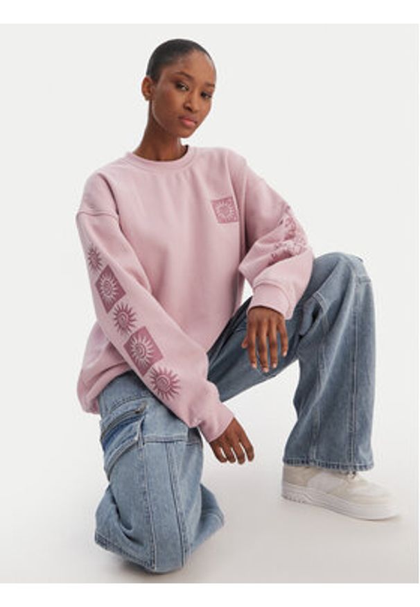 RVCA Bluza 23B463504 Fioletowy Regular Fit. Kolor: fioletowy. Materiał: bawełna
