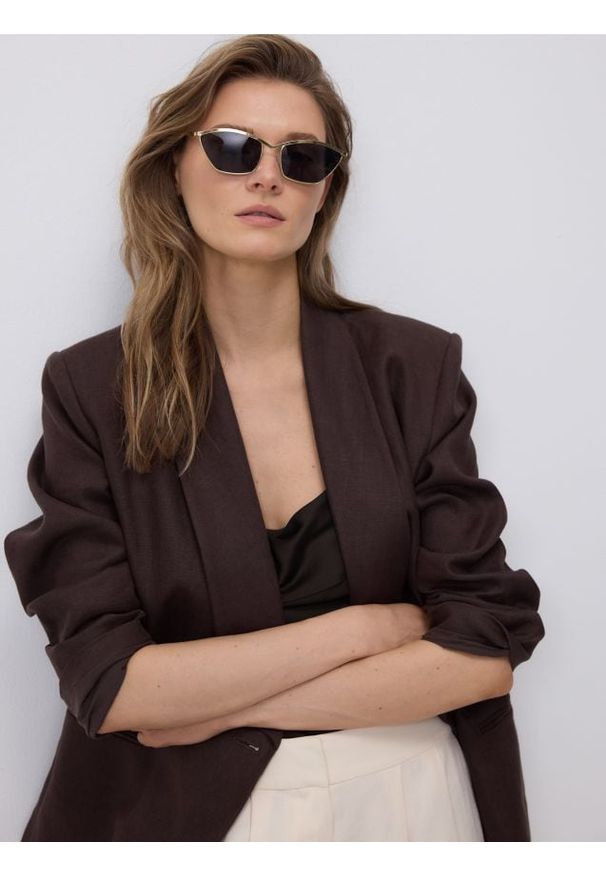 Reserved - Okulary przeciwsłoneczne - złoty. Kolor: złoty