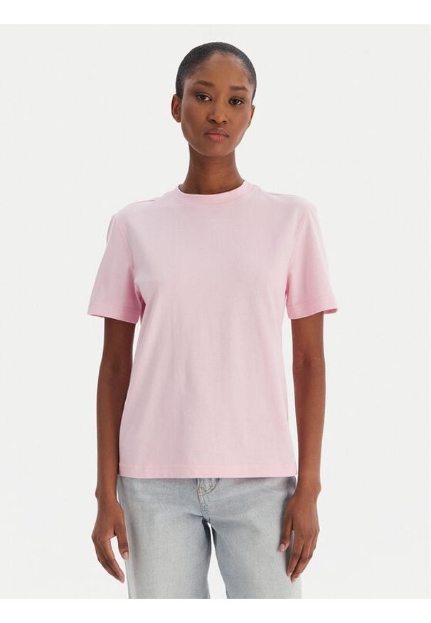 Calvin Klein T-Shirt 20s Classic Logo LV147C857G Różowy Regular Fit. Kolor: różowy. Materiał: bawełna