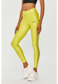 Guess Jeans - Legginsy. Kolor: żółty, zielony, wielokolorowy. Materiał: poliester, dzianina, poliamid, elastan. Wzór: gładki #1