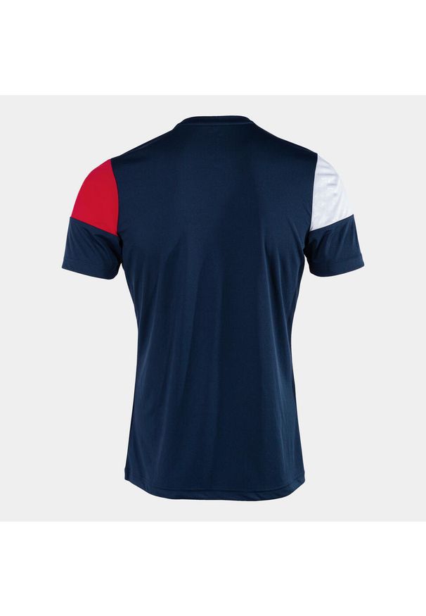Joma Koszulka Sportowa Crew 4XS – Navy/Czerwony/Biały, 100% poliester. Kolor: czerwony, niebieski, biały, wielokolorowy. Materiał: poliester. Sport: fitness, piłka nożna