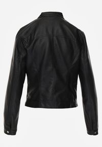 Renee - Czarna Taliowana Kurtka Ramoneska o Klasycznym Fasonie Tessana. Okazja: na randkę. Kolor: czarny. Materiał: poliester, jeans. Styl: klasyczny #2